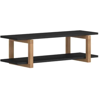 Mid.you Wandregal , Schwarz, Buchefarben , Holz, Kunststoff, Holzwerkstoff , Buche , massiv , 80x23.6x31 cm , Wohnzimmer, Regale, Wandregale