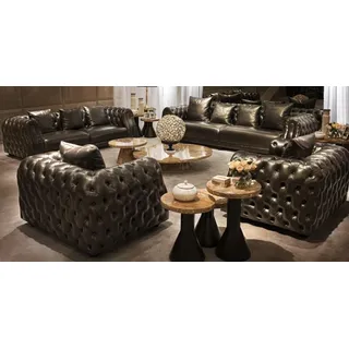 Designer Chesterfield Sofagarnitur Sofa Couch Polser Set Garnitur  3+2+1 Sitzer
