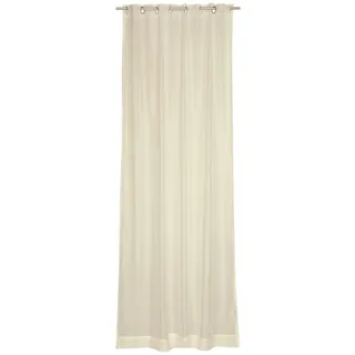Schöner Wohnen Transparenter Ösenvorhang Solid , Beige , Textil , 140x1x250 cm , Oeko-Tex® Standard 100 , Heimtextilien, Vorhänge, Fertigvorhänge, Ösenvorhänge