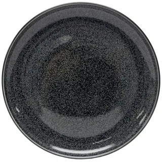 Novel Speiseteller , Schwarz , Keramik , Farbverlauf , rund , Lfgb, Handmade Quality , lebensmittelecht , Geschirr, Teller, Speiseteller