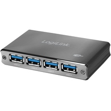 Bild UA0282 USB 3.0 Hub 4-Port mit Überstromschutz schwarz/Aluminum