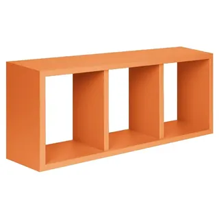 Homemania HOMSAN_005 Tristano Wandregal, Schlafzimmer, Büro-MDF, Orange, 70 x 30 x 15,5 cm