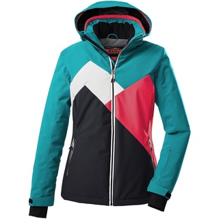 KILLTEC Damen Skijacke/Funktionsjacke mit abzippbarer Kapuze und Schneefang KSW 83 WMN SKI JCKT, aqua, 42, 38622-000