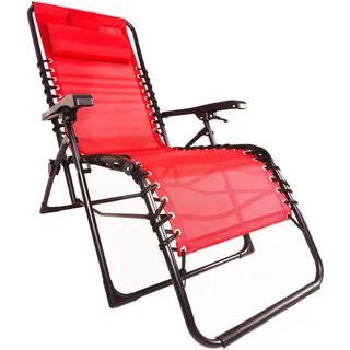 Bäderliege , Schwarz, Rot , Kunststoff , 84x109x65 cm , Rückenlehne verstellbar, stufenlos verstellbar, klappbar, UV-beständig , Gartenmöbel, Gartenliegen, Sonnenliegen