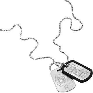 Diesel Herrenkette Font Dog Tag Edelstahl, DX1553040