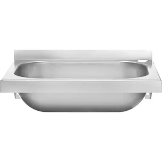 Wandmontiertes Handwaschbecken aus Stahl 400x295mm - Hendi 811818 - Silber