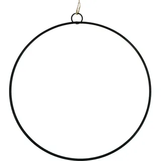 Dekoring Schwarz Ø35cm 4er Set - Wanddeko/Scandi-Trend/Hochzeitsdeko - Schwarz