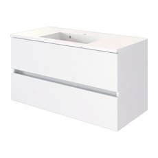 Held Möbel Waschtisch Verona 100 cm x 56 cm x 47 cm Weiß-Weiß