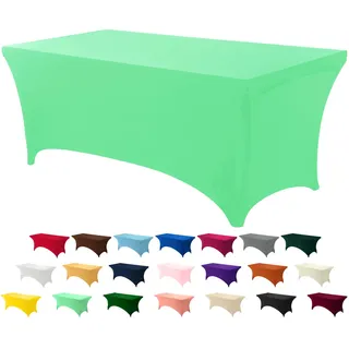 Utopia Kitchen Spandex-Tischdecke 1 Packung [6FT, Leuchtend Grün] Waschbare und knitterfreie rechteckige Stretch-Tischdecke für Veranstaltungen, Hochzeiten, Bankette und Partys [183Lx76Wx76H] cm