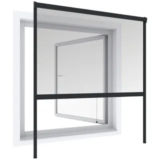 WINDHAGER Insektenschutz Rollo Fliegengitter Alurahmen 160 x 160 cm Anthrazit