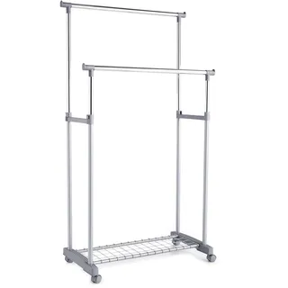 Zeller Rollkleiderständer 83 x 43 x 93,5-170 grau