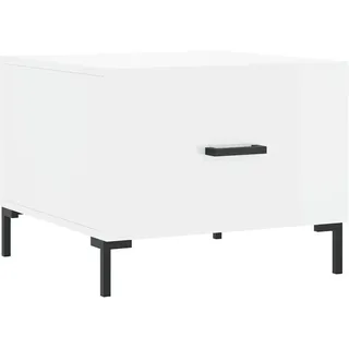 vidaXL Couchtisch Hochglanz-Weiß 50x50x40 cm Holzwerkstoff - Weiß