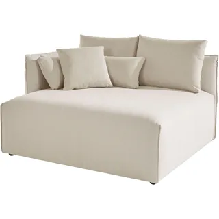 OTTO home Ottomane Nöre Baumwolle/Leinen 138 x 86 x 128 cm Beige