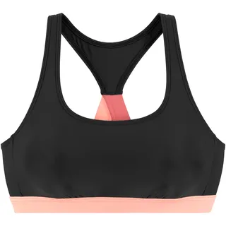 LASCANA ACTIVE Bustier-Bikini-Top Janni, mit kontrastfarbenen Details schwarz 34