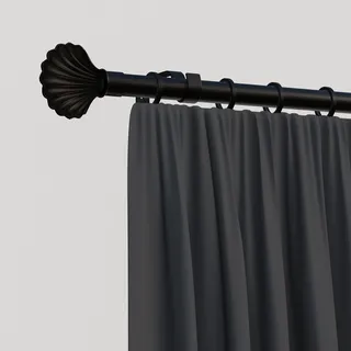 INDEKO Gardinenstange »Volterra« schwarz L:410cm Ø:16mm, Eisen, Gardinenstangen