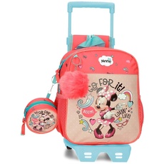 Disney Minnie Lovin Life Vorschulrucksack, anpassbar, 21 x 25 x 10 cm, Mikrofaser, 5,25 l, bunt, Vorschulrucksack, anpassbar an den Trolley