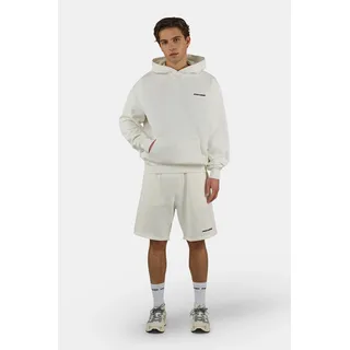 PEGADOR Kapuzensweatshirt "Logo Oversized Hoodie", Baumwollmischung, oversize, washed warm weiß schwarz