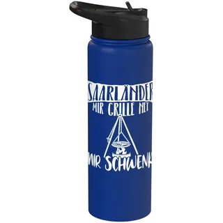 Saarland Schwenkgrill Männer Grillen Sprüche Grill Stainless Steel Insulated Water Bottle