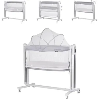 Chipolino Babywiege elektrisch Ultima Beistellbett Schaukelfunktion Musik Timer grau - Grau