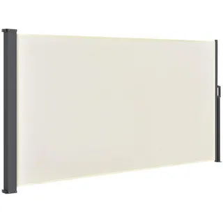 Juskys Seitenmarkise 300 x 200 cm Beige Polyester