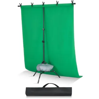 Vevor Hintergrundständer verstellbares Fotohintergrundständer (Hintergrundtuch: 154 x 198 cm), tragbarer Hintergrundständer mit 1 Stativ, Bildschirmständer für Produktfotografie Studiofotografie