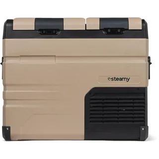 Steamy-E Dual Zone 45, Elektrische Kompressor Kühlbox, 45 Liter, 12V/ 230V, zum Kühlen und Gefrieren, Für Camping