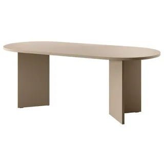 Selsey Esstisch Oval 90 x 204 cm Küchentisch OVO Cappuccino 90x204 - beige