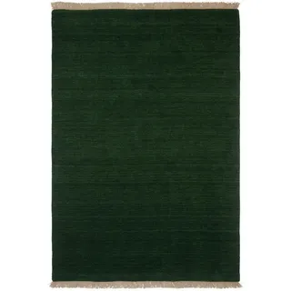 Cazaris Orientteppich , Grün , Textil , Uni , rechteckig , 160x230 cm , Care & Fair, AZO-frei, Handmade in India , für Fußbodenheizung geeignet, in verschiedenen Größen erhältlich, leicht zusammenrollbar , Teppiche und Böden, Teppiche, Orientteppiche