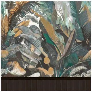 ascreation A.S. Création Vliestapete Wallpanel Dschungel Schwarz
