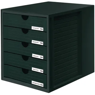 HAN Schubladenbox 35 x 34,5 x 33,2 cm 5-tlg. schwarz