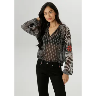 Aniston SELECTED Aniston SELECTED, Chiffonbluse aus transparentem Chiffon, bunt