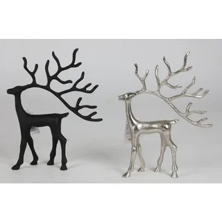 BURI Rentier Metall Dekoration Christmas Figur Fenster Tisch Advent Winter Raum