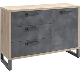 Kommode - Artisan Eiche Nachbildung - Tadao Nachbildung - B 122 cm - 3 Schubladen - Braun