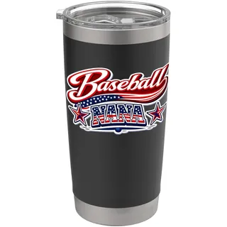 Baseball Nana USA Flagge Patriotisches 4. Juli Design Doppelwandiger Edelstahl-Thermobecher