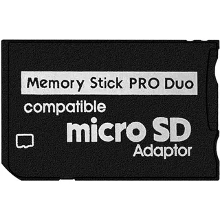 DUEQID Memory Stick Adapter für PSP, Micro SD auf Memory Stick Pro Duo MagicGate Karte, kompatibel mit Kamera, Handycam, Handy & PSP 1000/2000/3000