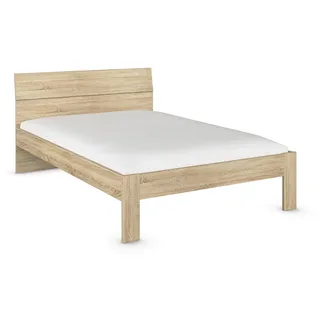 Rauch Möbel Flexx Bett Doppelbett Futonbett in Eiche Sonoma, Holz, Liegefläche 140 x 200 cm Gesamtmaße Bett BxHxT 145 x 90 x 209 cm