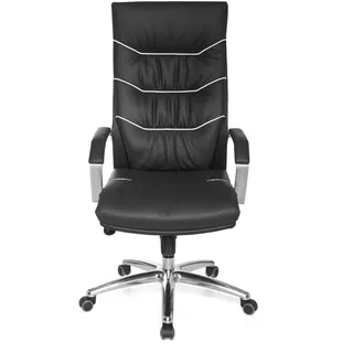 AMSTYLE XXL Chefsessel Leder Schwarz