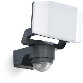 Steinel LED Strahler XLED PRO Expanse SC Anthrazit, 240°/12 m Bewegungsmelder, smartes Panorama Flutlicht, LED Panel voll schwenkbar, 3000K, IP54