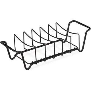 Relaxdays Rippchenhalter 2000 cm Stahl schwarz