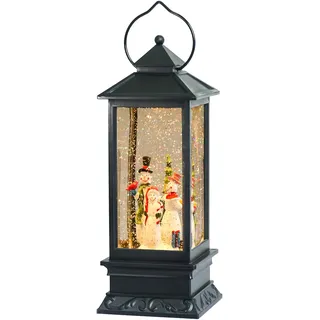 Eldnacele Singende batteriebetriebene musikalisch beleuchtete Weihnachtsschneemann Wasser glitzernde wirbelnde Schneekugel Laterne mit Musik Weihnachten Heimdekoration und Geschenk Schneemann Familie