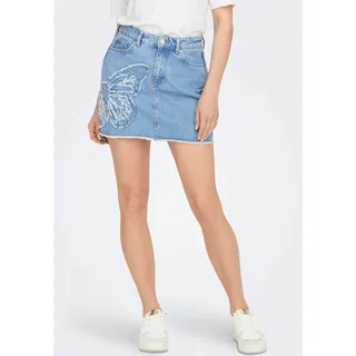 ONLY Jeansrock »ONLBUTTERFLY HW DNM SKIRT REA599« ONLY Light Blue Denim XS (34)