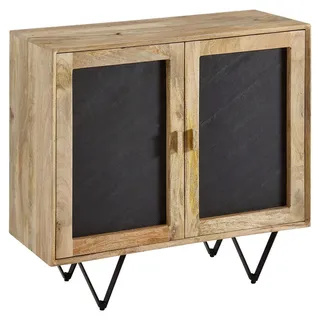 Wohnling Sideboard 80 x 75 x 35 cm Braun