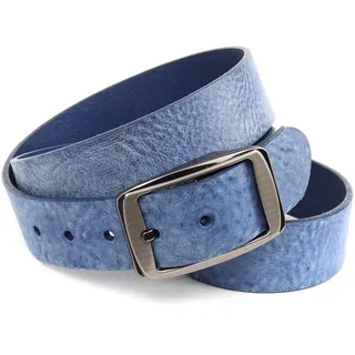Anthoni Crown Ledergürtel mit Vintage Effekt, blau