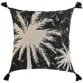 Home ESPRIT Kissen, Schwarz, Boho, Palme, 45 x 5 x 45 cm, bunt, cuadrado, Casual