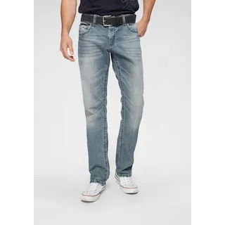 Camp David Loose-fit-Jeans, mit markanten Nähten und Stretch, blau