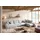 Sofa MADELINE Wohnlandschaft U-Form Cord hellgrau Longchair links