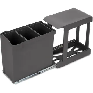 Emuca Recyclingbehälter 30 l Anthrazitgrau
