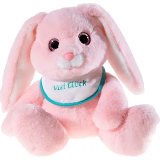 HEUNEC Kuscheltier "Hase Milchschnute, rosa" mit Lätzchen, rosa