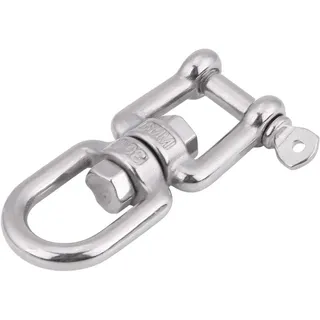 Edelstahl Drehwirbel Wirbelschäkel Heavy Duty 304 Edelstahl Wirbelring Schnappanker Rollschäkel Gerät zum Heben(6mm)