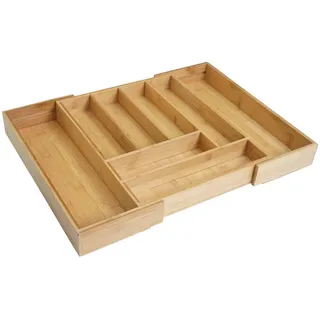 MCW Besteckkasten Ausziehbar Holz 58 x 6 x 45 cm Braun